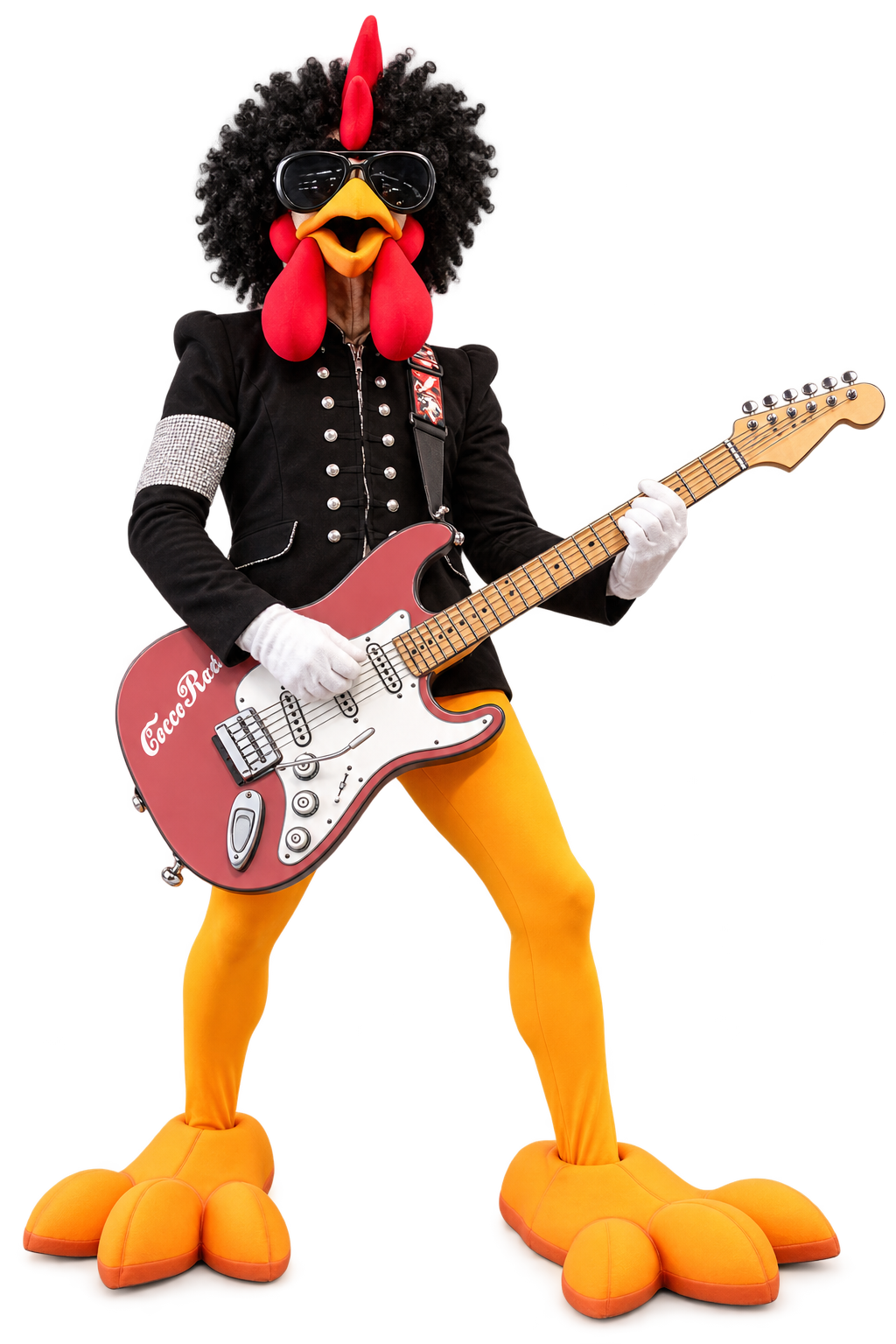 CoccoRock, il gallo rock con la chitarra elettrica