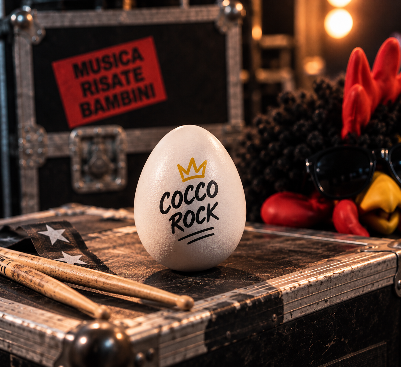 L'uovo CoccoRock in un backstage musicale